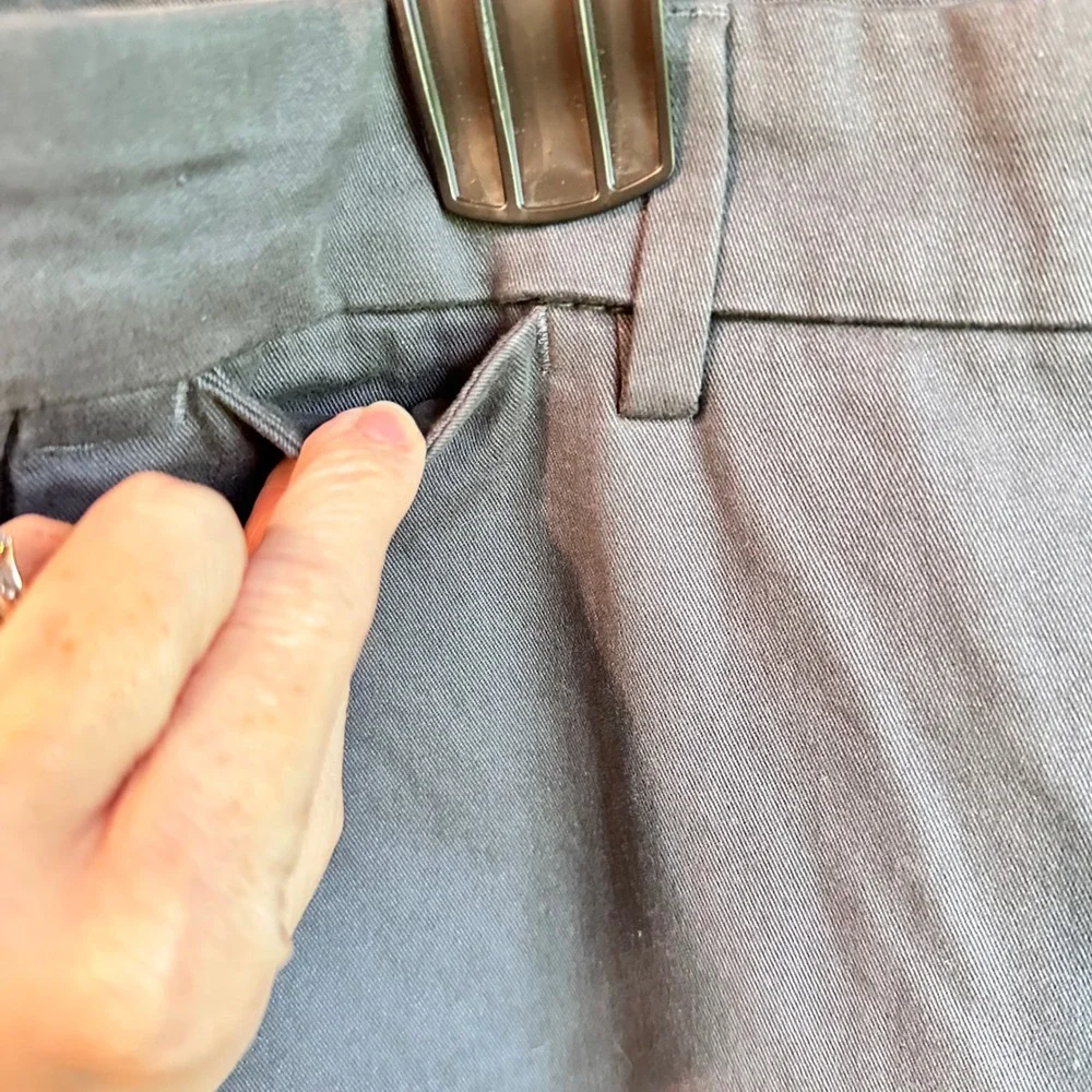 Banana Republic‎ Chino Pants Mens 38x29 Gray Stretch Cotton Casual Trousers